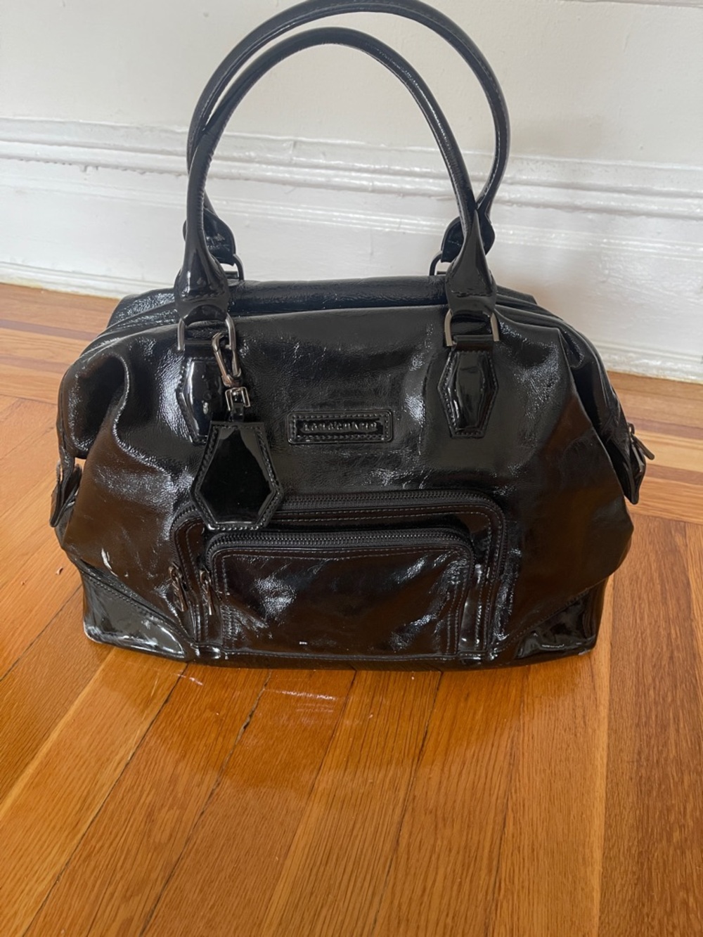 Longchamp Vintage Legende Verni Frame Doctor Bag, Black